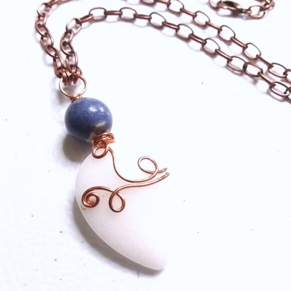 Uniquely Handmade | Feminine | One-of-a-kind Wire Wrapped Boho Pendant Necklace - Picture 7 of 12